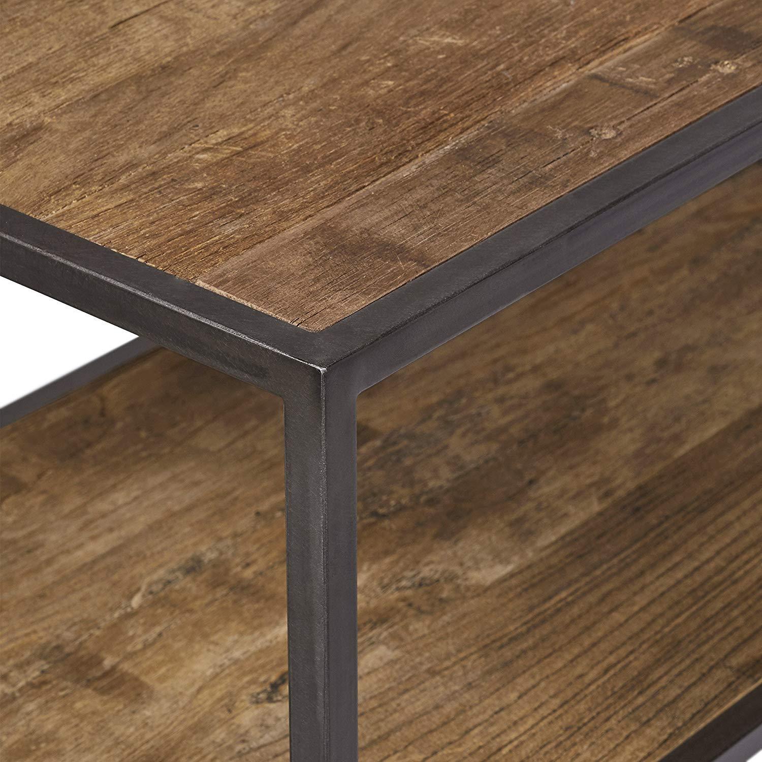 Iron Frame Solid Wood Console Table for Living Room Entrance - Furnishiaa -  -
